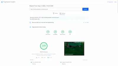 SEO Score Screenshot